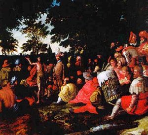 Le Preche De Saint Jean Baptiste by Ambrosius Francken the Younger