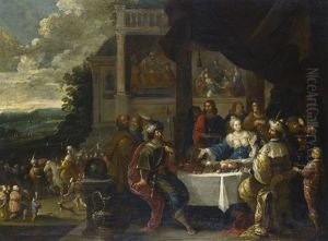 The Banquet Of Esther by Frans Francken the Younger