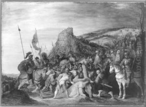 Christus Fallt Unter Dem Kreuz by Frans Francken the Younger