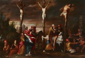 Mount Calvary by Frans Francken the Younger