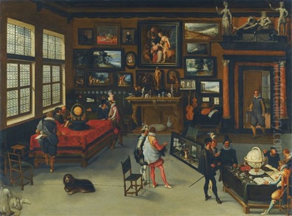 A Collector's Cabinet by Hieronymus Francken the Younger