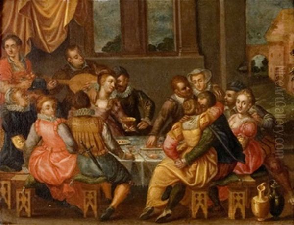 Vornehme Gesellschaft Bei Tisch - view 1