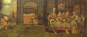 Lazarus In The House Of The Rich Man by Hieronymus Francken the Younger