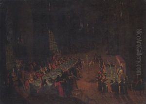 Das Festmahl Des Belsazar by Hans Francken