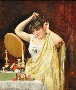 Dama Con Tocado by Luis (Lluis) Franco Salinas