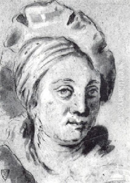 Head Of A Man Wearing A Hat - view 1