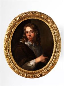 Portrait Eines Jungen Mannes Mit Gelocktem, Braunen Haar, Weissem Hemd Und Braunem Umhang by Franco-Flemish School (17/18)