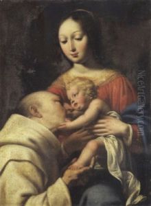 Saint Bruno Au Pied De La Vierge A L'enfant