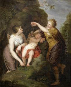 The Binding Of Cupid by Pierre Joseph Celestin Francois