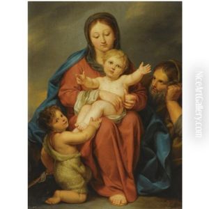 The Holy Family With The Infant Saint John The Baptist by Pierre Joseph Celestin Francois