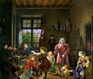In The Artist's Studio by Pierre Joseph Celestin Francois