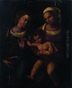 Matrimonio Mistico Di Santa Caterina by Innocenzo di Pietro (da Imola) Francucci