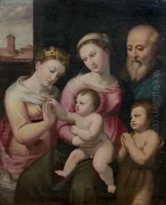 Le Mariage Mystique De Sainte Catherine by Innocenzo di Pietro (da Imola) Francucci