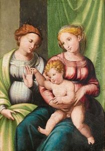 The Mystic Marriage Of Saint Catherine by Innocenzo di Pietro (da Imola) Francucci