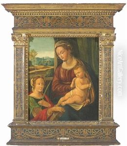 The Madonna And Christ Child With Saint Catherine Of Alexandria by Innocenzo di Pietro (da Imola) Francucci