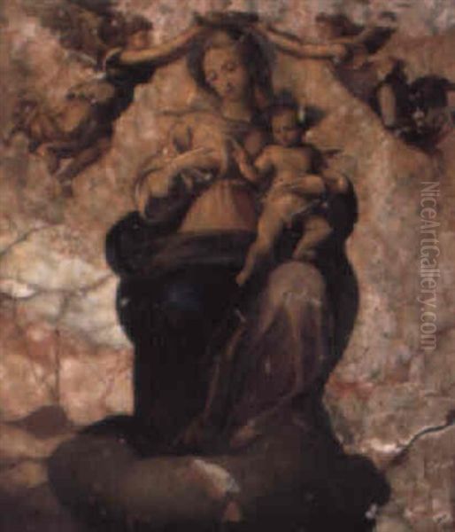 The Madonna And Child In Glory Crowned By Angels - view 1