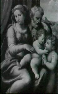 Sacra Famiglia Con S. Giovannino by Innocenzo di Pietro (da Imola) Francucci