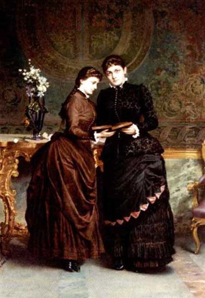 Portrait Of Louisa And Aline Bruce Of Dyffryn St. Nicholas - view 1