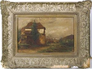 Untitled - Pastoral Landscape by Eugene C. Frank