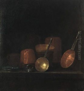 Stilleben Mit Kupfer- Und Messinggeschirr by Franz Friedrich Frank