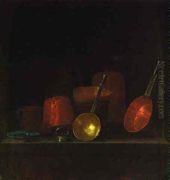 Stilleben Von Kupfer- Und Messing- Geschirr - view 1