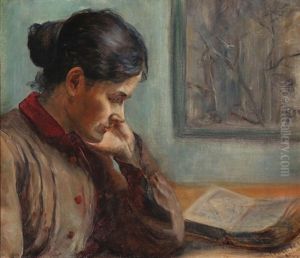 A Woman Reading A Book by Gertrud Frank