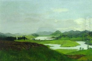 Sommerlandschaft Mit Seen Sommerlandschaft Mit Seen