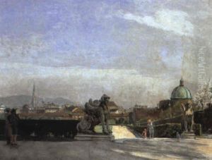Belvederepark, Blick Auf Wien by Hans Frank