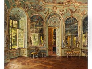 Spiegelsaal Der Amalienburg Im Schlosspark Von Nymphenburg Bei Munchen
