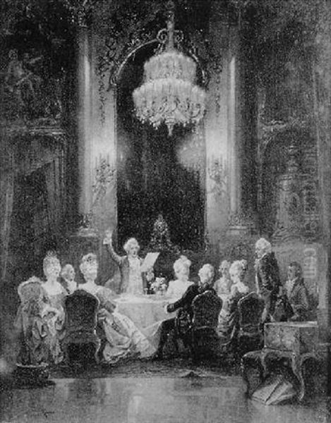 An Eighteenth Century Interior With Figures - view 1