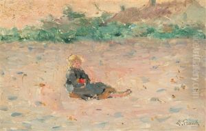 Child Sitting In A Field Child Sitting In A Field