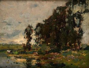 Au Bord De La Mare by Lucien Frank