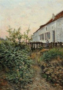 Meisje Op Het Erf by Lucien Frank