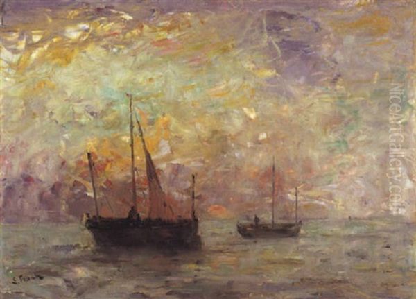 Marine Bij Zonsondergang - view 1
