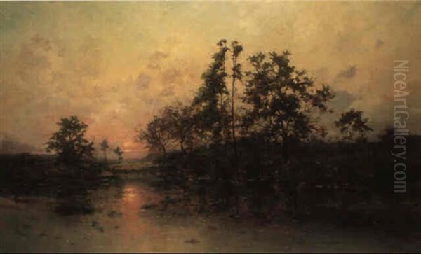 Coucher De Soleil Sur Le Marecage - view 1