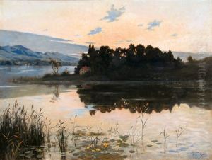 Abendstille Am Chiemsee by Albert Joseph Franke