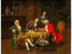 Die Schachspieler by Albert Joseph Franke