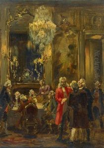 Hofische Gesellschaft by Albert Joseph Franke