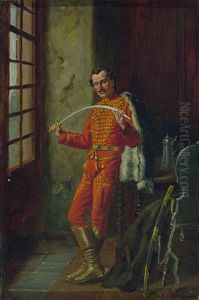 Dragoner Pruft Den Sabel by Albert Joseph Franke