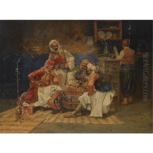 Chess Players by Albert Joseph Franke