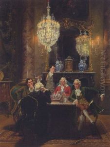 Schachspieler Der Rokoko-zeit