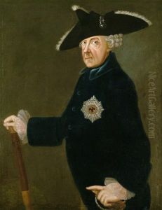 Bildnis Friedrich Der Grose Mit Dreispitz Und Orden Des Schwarzen Adlers