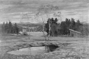 Vorfuhlingslandschaft Bei Einsetzender Dammerung by Clemens Fraenkel