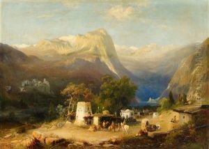 Caucasian Landscape With A Village