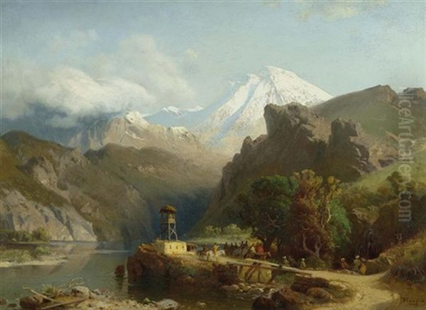 Gebirgslandschaft Mit See - view 1