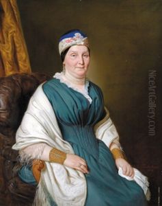 Portrait Einer Frau In Tracht