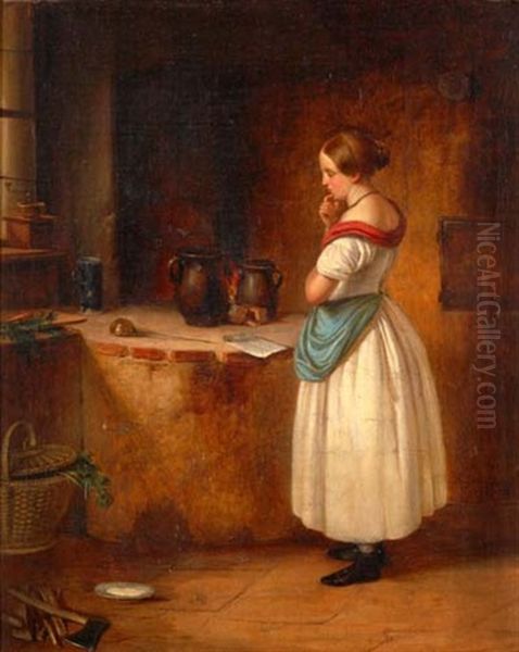 Nachdenkliche Frau In Der Kuche - view 1