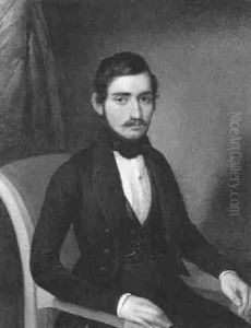 Portrait Eines Herren, In Einem Roten Fauteuil, Sitzend