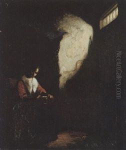 Die Spitzenklopplerin by Desire Oscar Leopold van Frankenburg