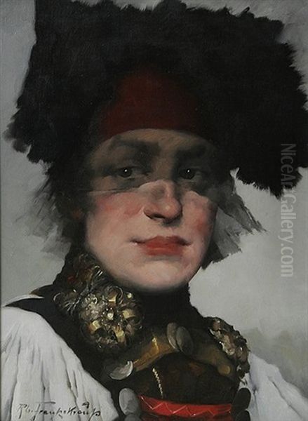 Brustbild Eines Madchens In Dachauer Tracht - view 1